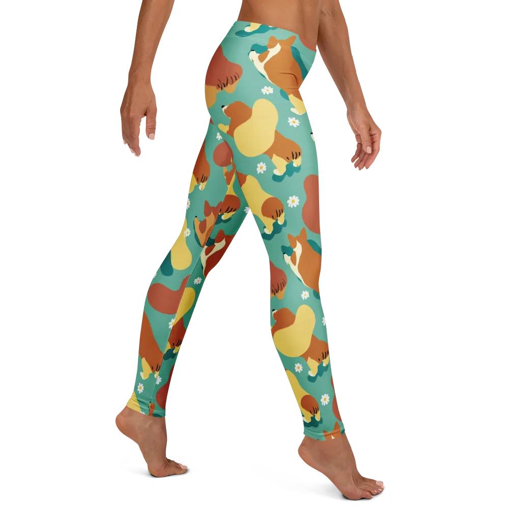 Daisy Dachshund on Leggings — Right