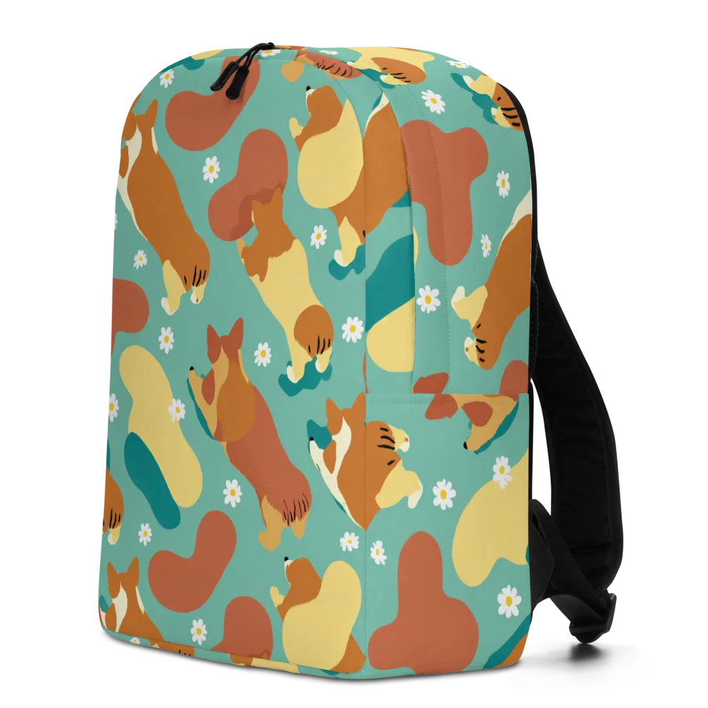 Daisy Dachshund on Minimalist Backpack — Left