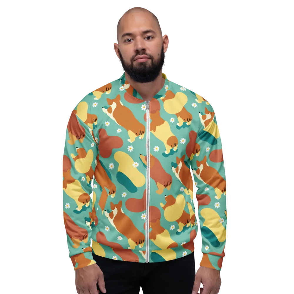 Daisy Dachshund on Bomber Jacket — Front