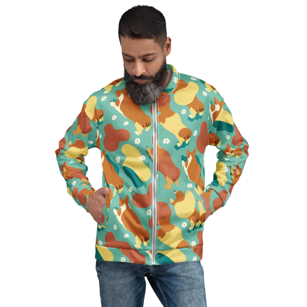 Daisy Dachshund on Bomber Jacket — Front