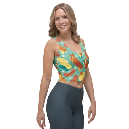 Daisy Dachshund on a Crop Top
