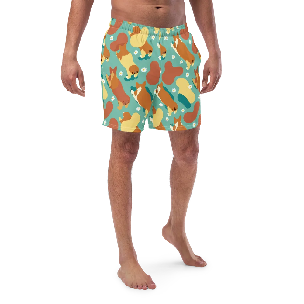 Daisy Dachshund on Swim Trunks — Front