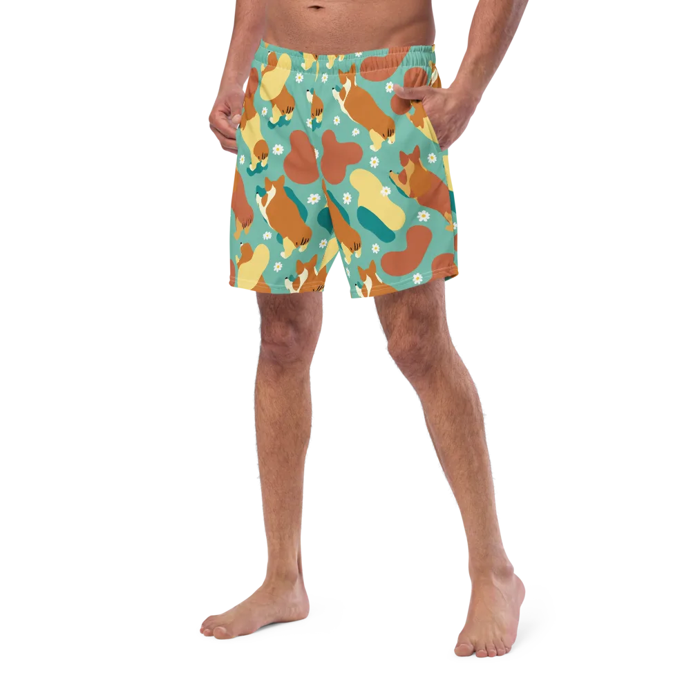 Daisy Dachshund on Swim Trunks — Left Front