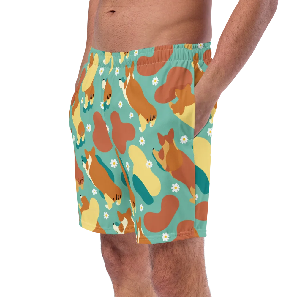 Daisy Dachshund on Swim Trunks — Left Front