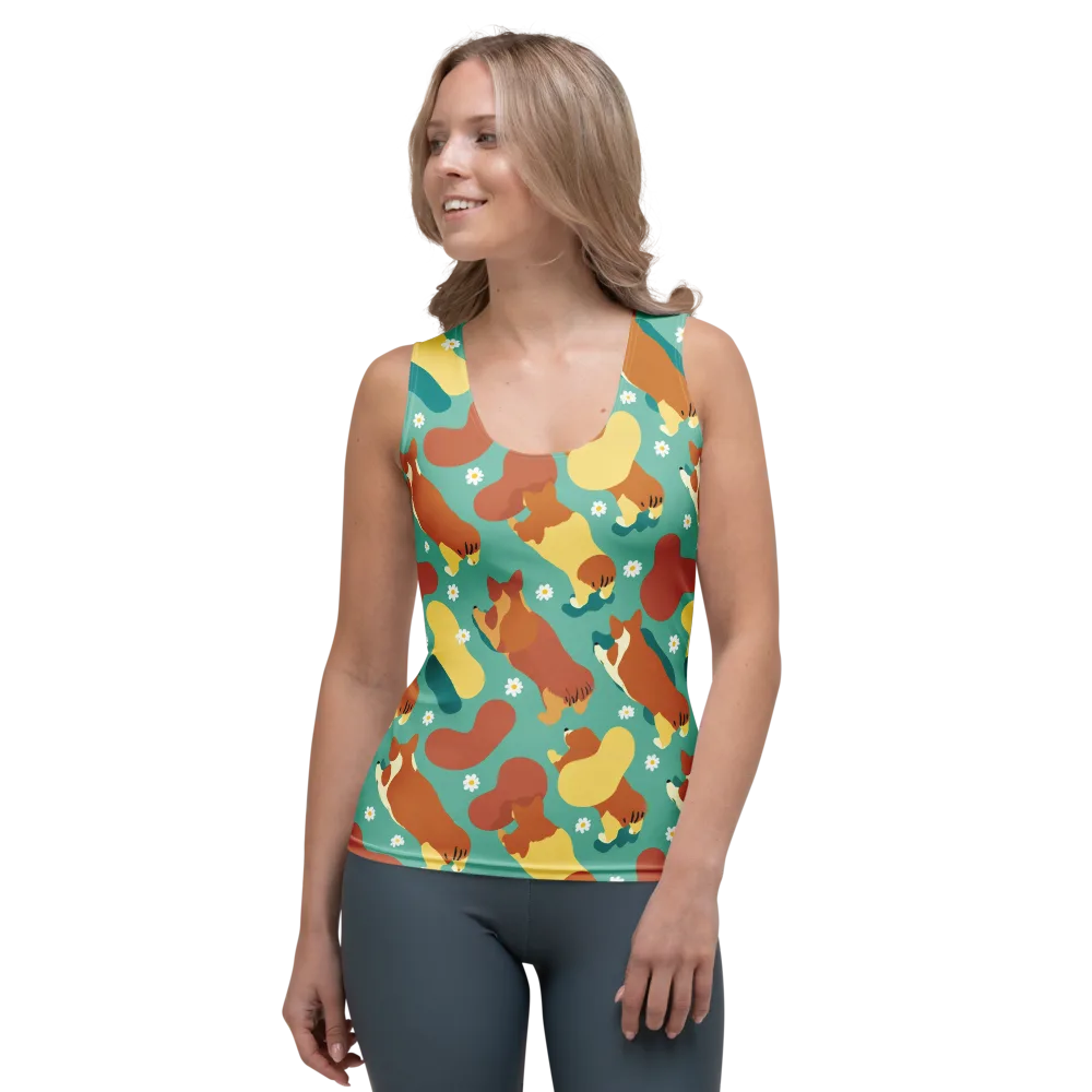 Daisy Dachshund on Women's Tank Top — Front