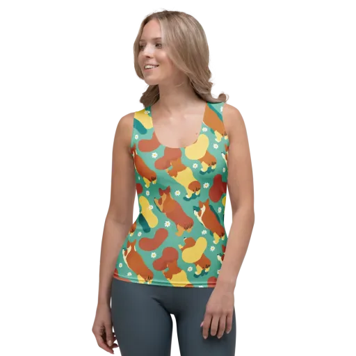 Daisy Dachshund on a Women's Tank Top