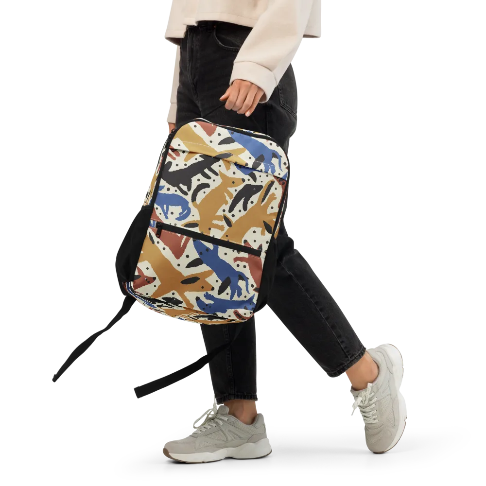 Folk Critter Parade on Utility Backpack — Front