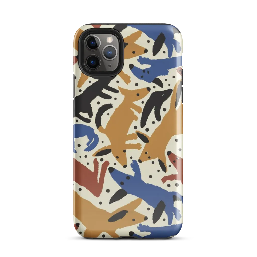 Folk Critter Parade on Tough Case for iPhone® — Front