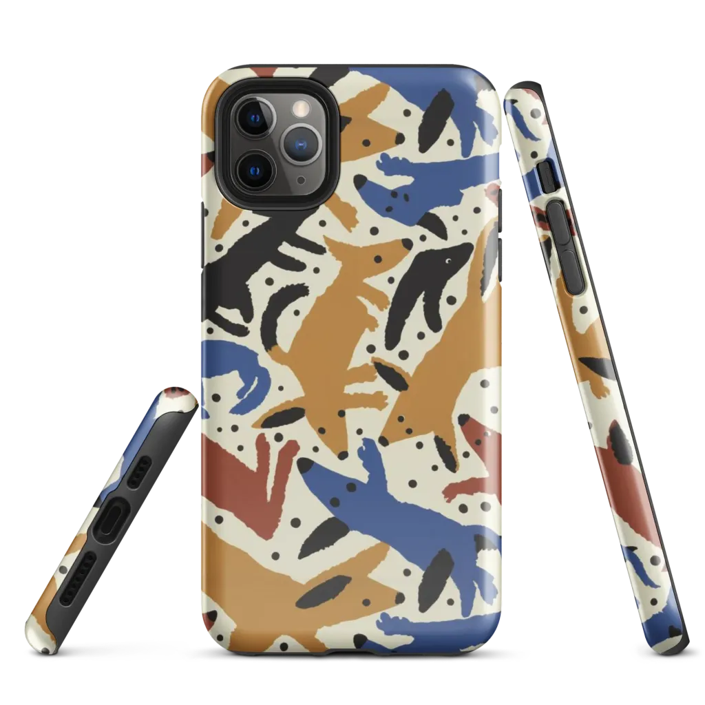 Folk Critter Parade on Tough Case for iPhone® — Front