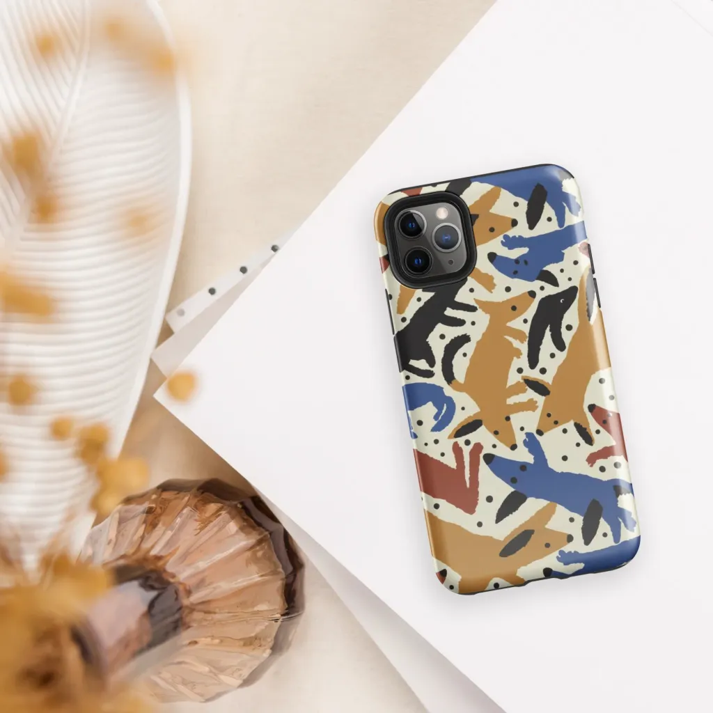 Folk Critter Parade on Tough Case for iPhone® — Front