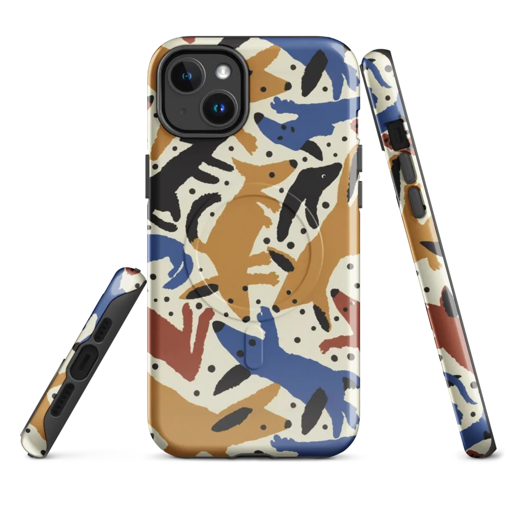 Folk Critter Parade on MagSafe Tough Case for iPhone® — Front