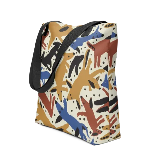 Folk Critter Parade on a Tote Bag