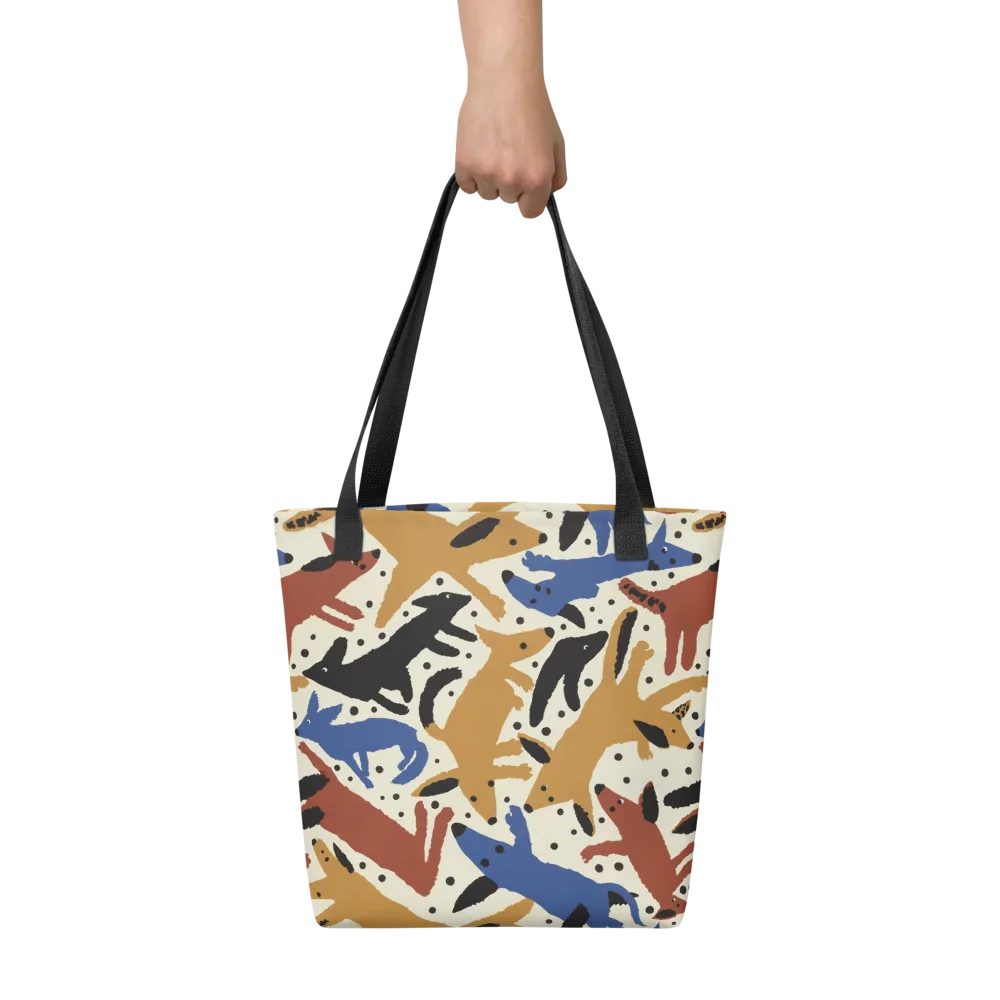 Folk Critter Parade on Tote Bag — Front