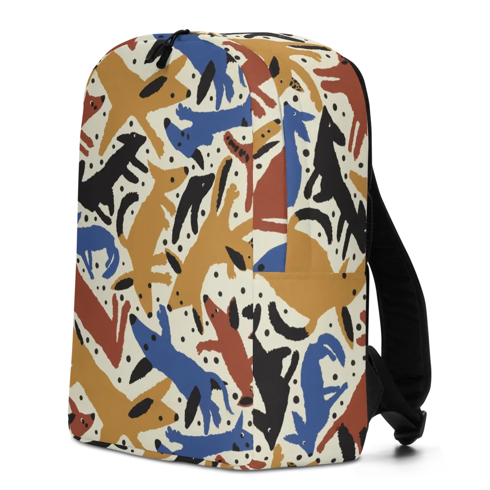 Folk Critter Parade on Minimalist Backpack — Left