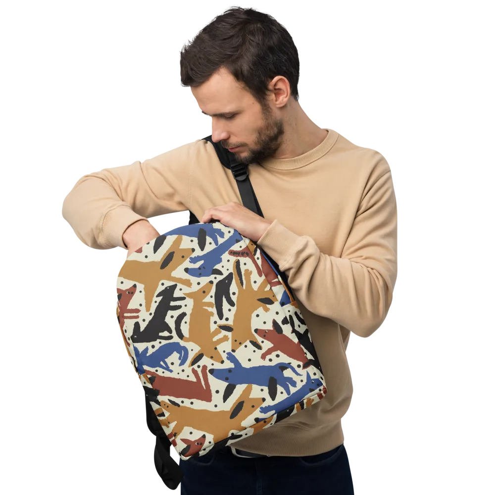 Folk Critter Parade on Minimalist Backpack — Front