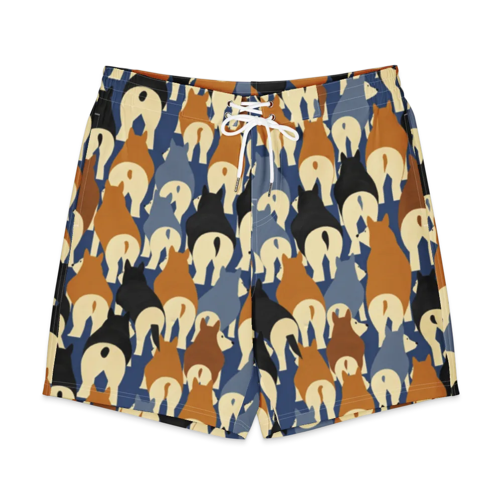 Cobalt Canine on Men's Board Shorts — Front