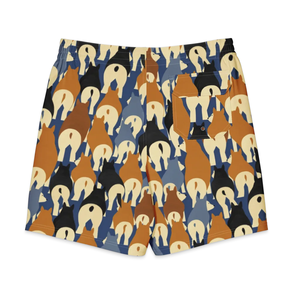 Cobalt Canine on Men's Board Shorts — Back
