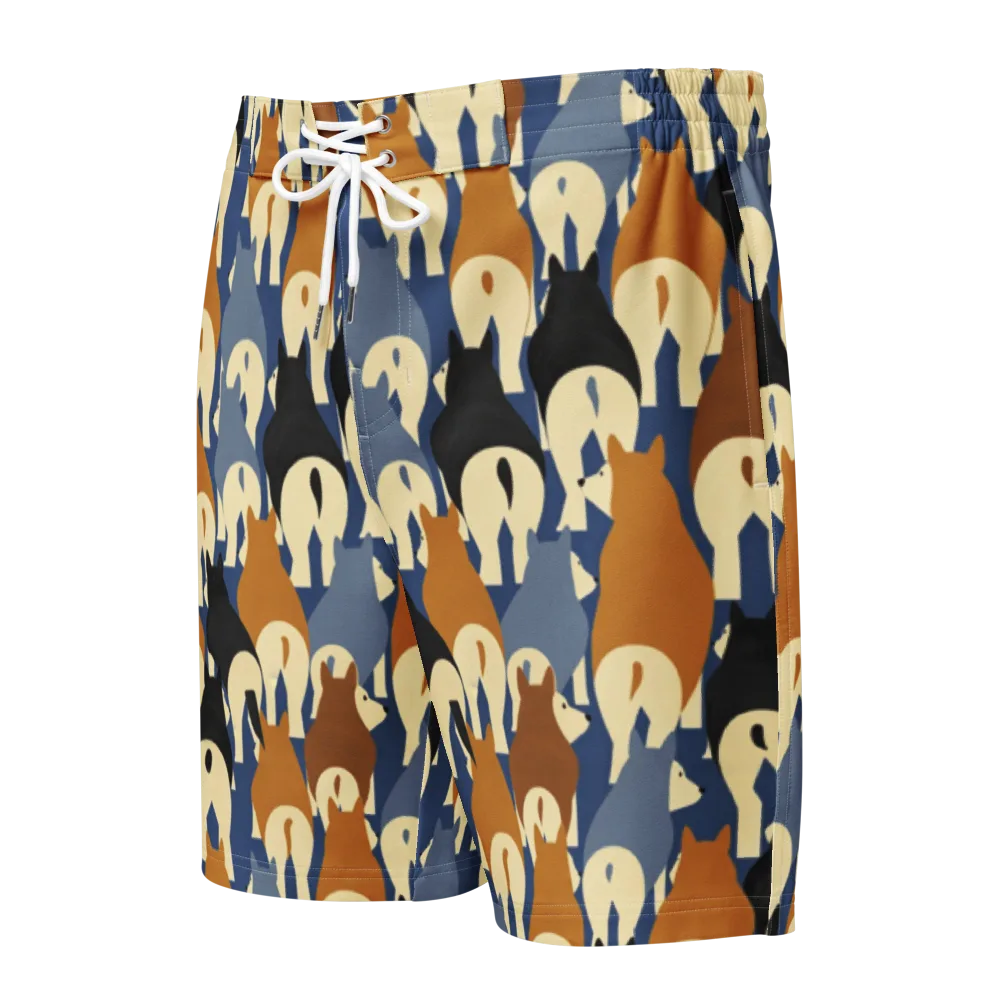 Cobalt Canine on Men's Board Shorts — Front