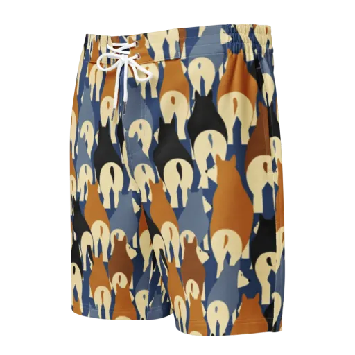 Cobalt Canine on a Men's Board Shorts