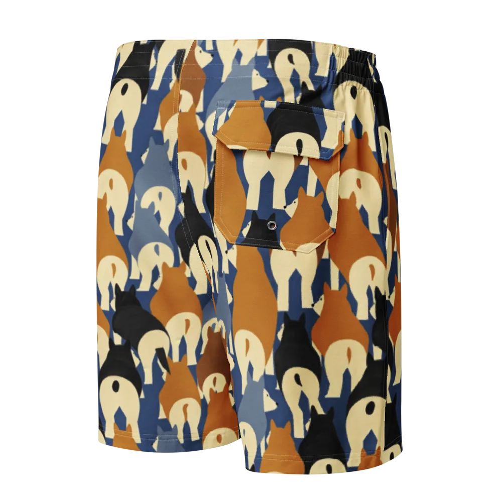 Cobalt Canine on Men's Board Shorts — Back