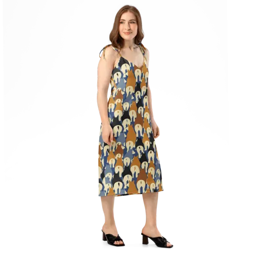 Cobalt Canine on a Slip Dress