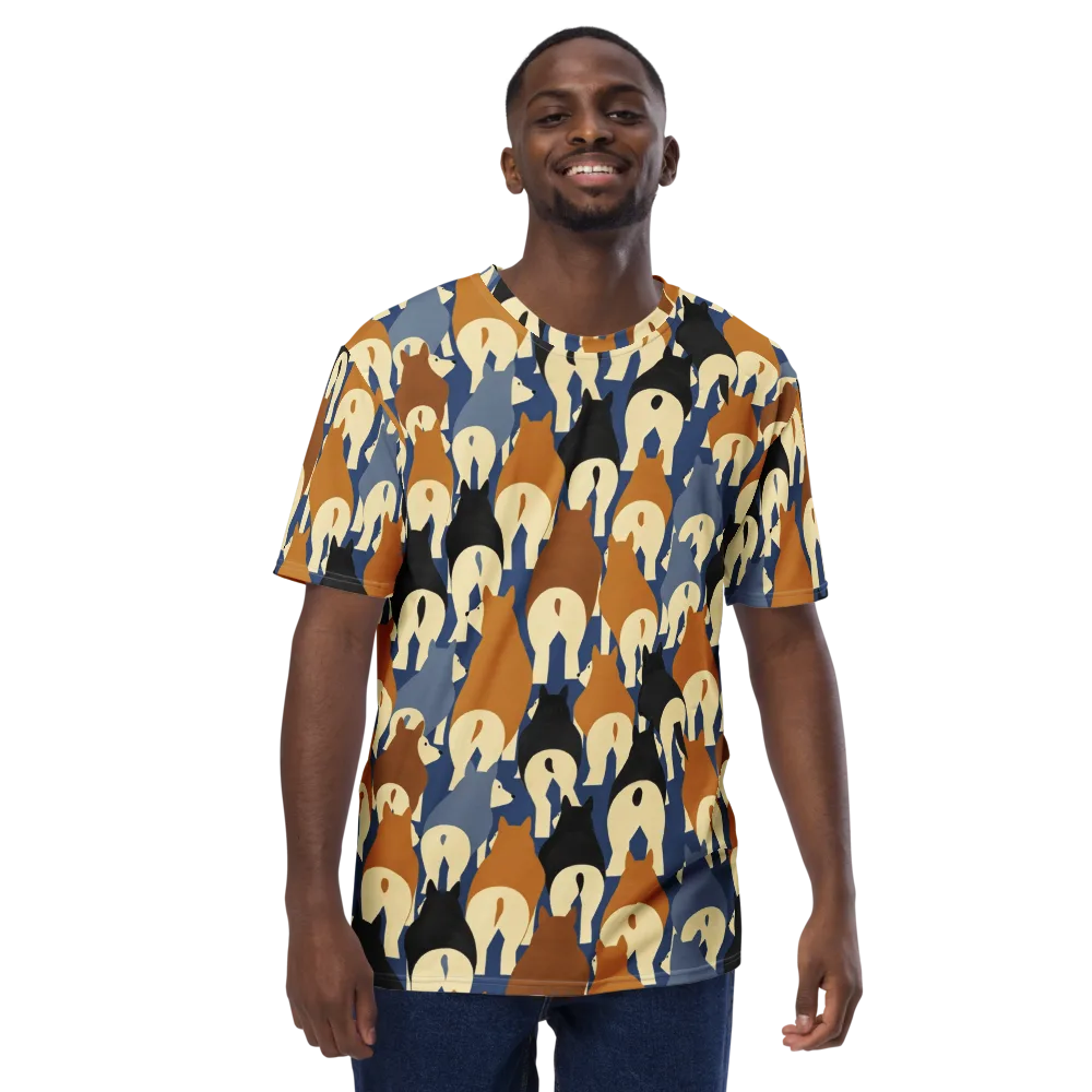 Cobalt Canine on Men's Crew Neck T-Shirt — Front