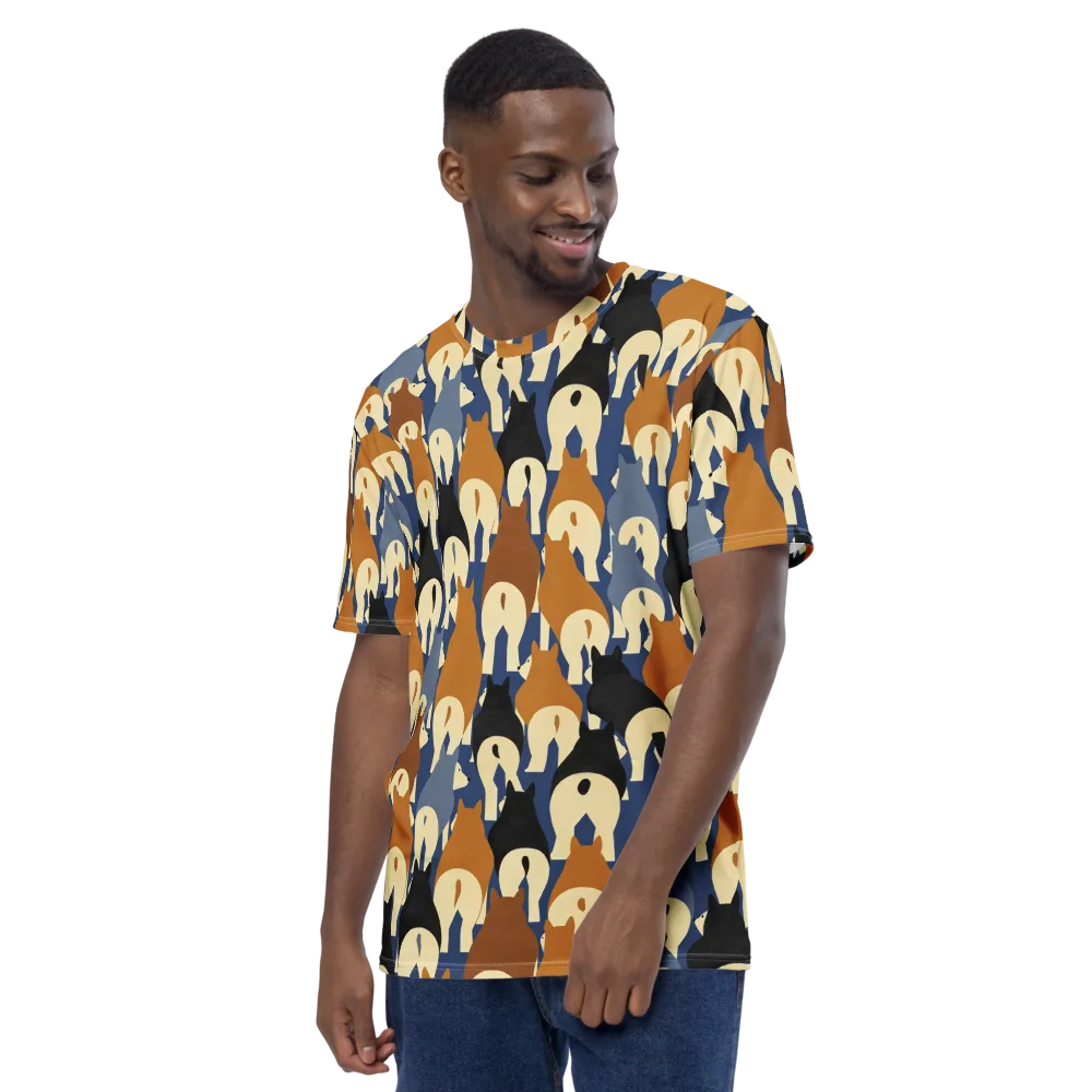 Cobalt Canine on Men's Crew Neck T-Shirt — Left