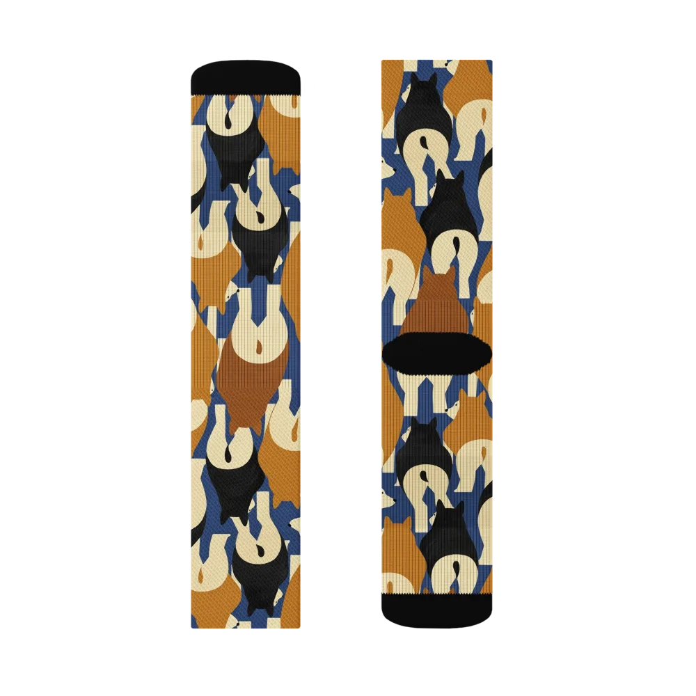 Cobalt Canine on Socks — Left Sock
