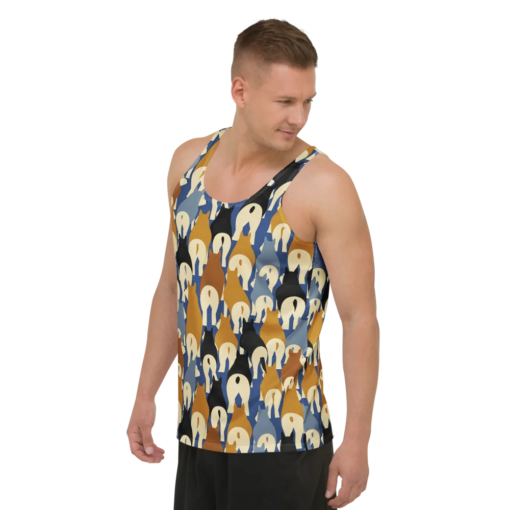 Cobalt Canine on Men's Tank Top — Left Front