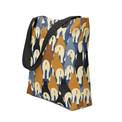 Cobalt Canine on a Tote Bag
