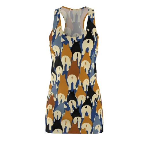 Cobalt Canine on a Racerback Dress