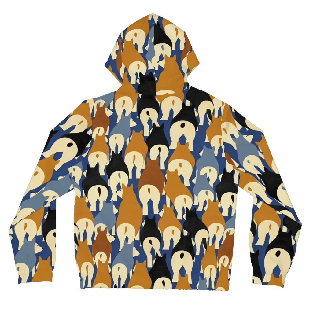 Cobalt Canine on Women's Full-Zip Hoodie — Back