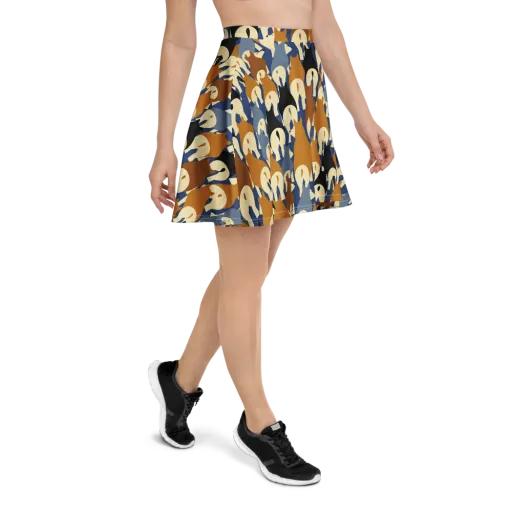 Cobalt Canine on a Skater Skirt