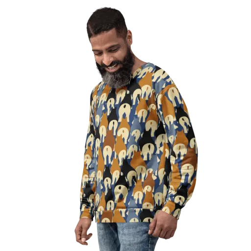 Cobalt Canine on a Sweatshirt