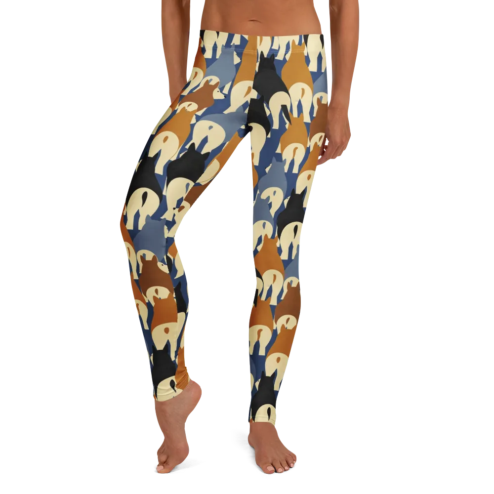 Cobalt Canine on Leggings — Front