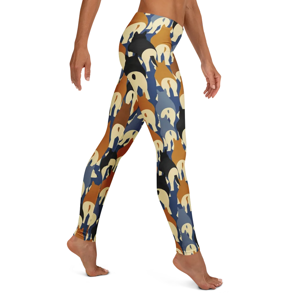Cobalt Canine on Leggings — Right