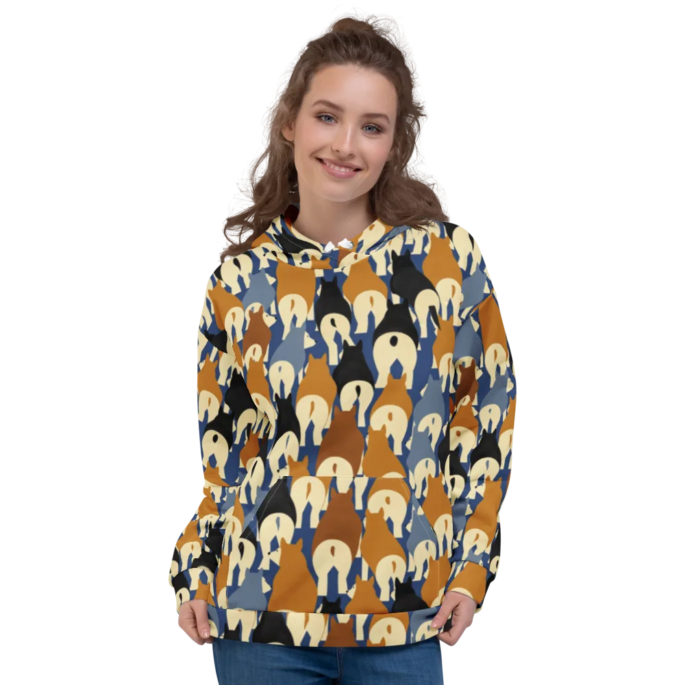 Cobalt Canine on Hoodie — Front