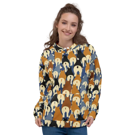 Cobalt Canine on a Hoodie