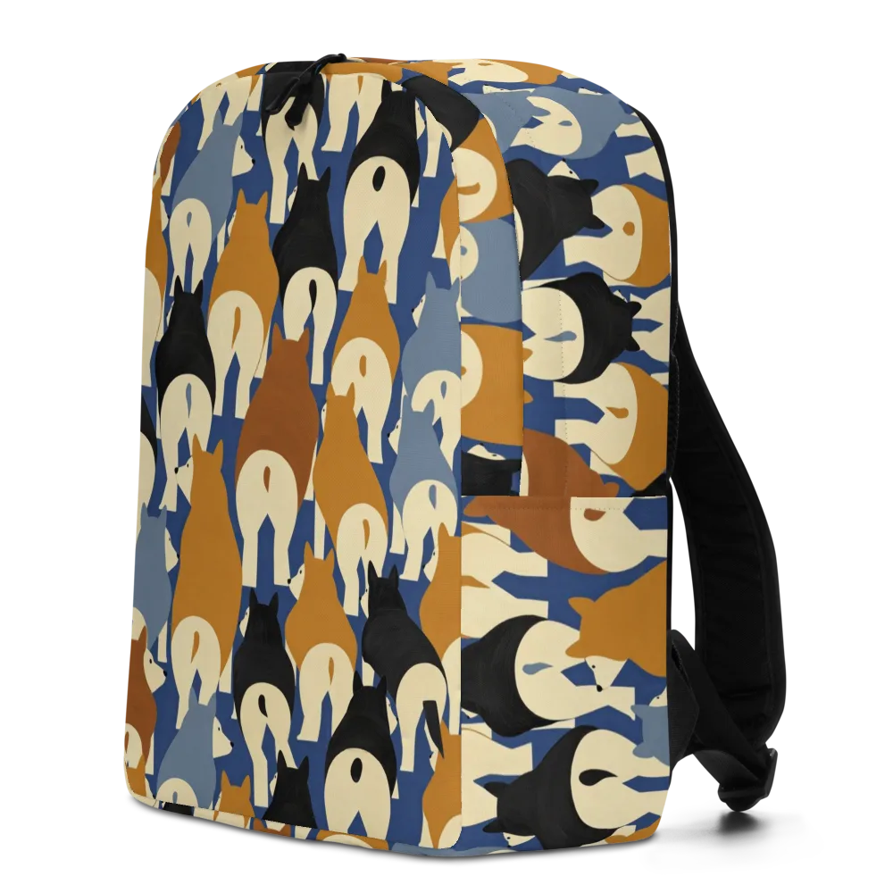 Cobalt Canine on Minimalist Backpack — Left