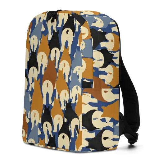 Cobalt Canine on a Minimalist Backpack
