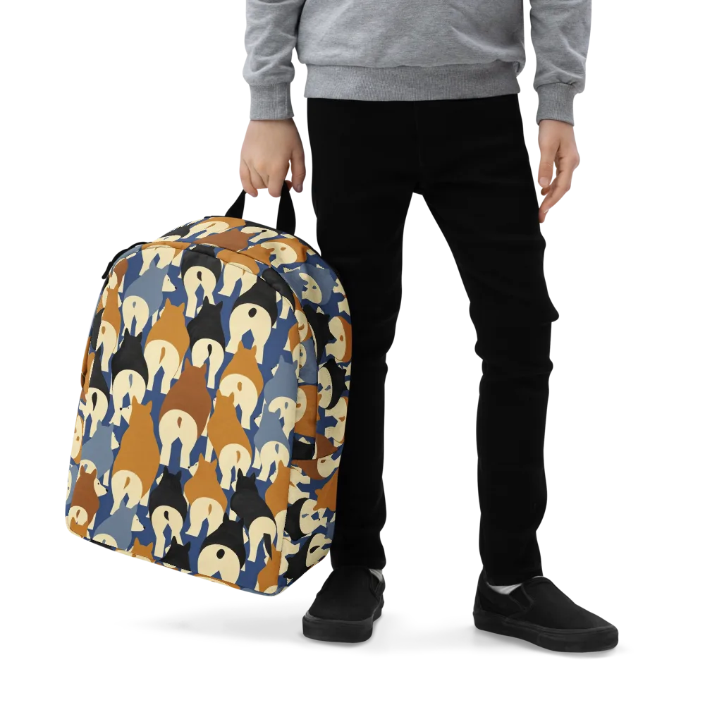 Cobalt Canine on Minimalist Backpack — Zoomed-in