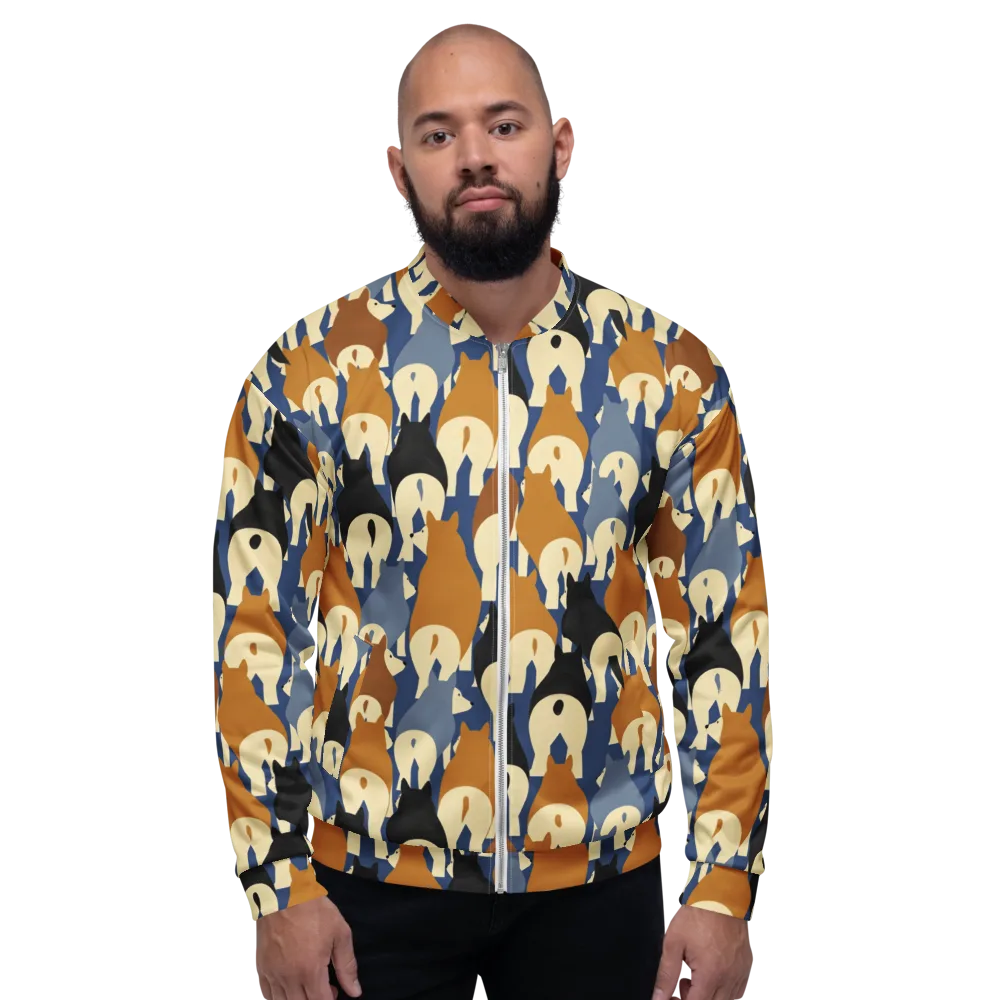 Cobalt Canine on Bomber Jacket — Front