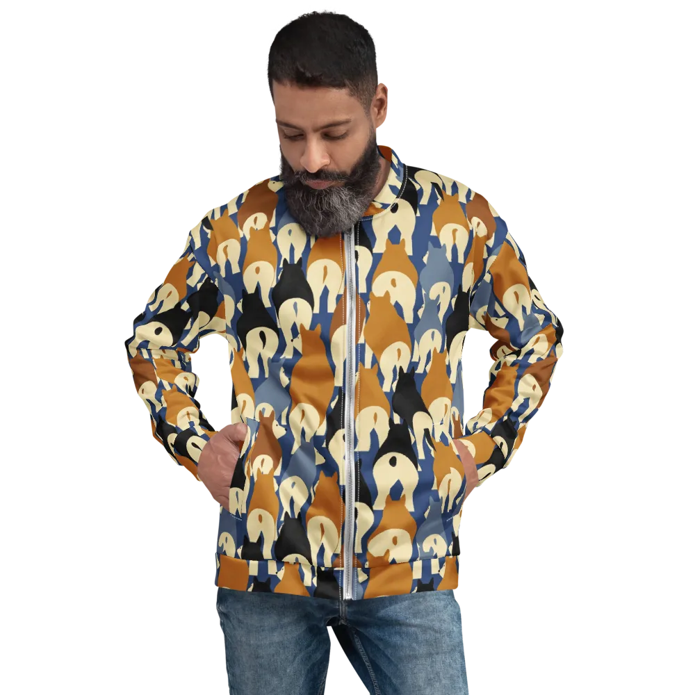 Cobalt Canine on Bomber Jacket — Front