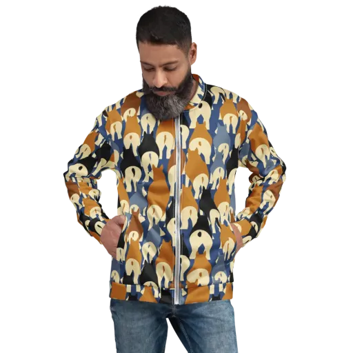 Cobalt Canine on a Bomber Jacket
