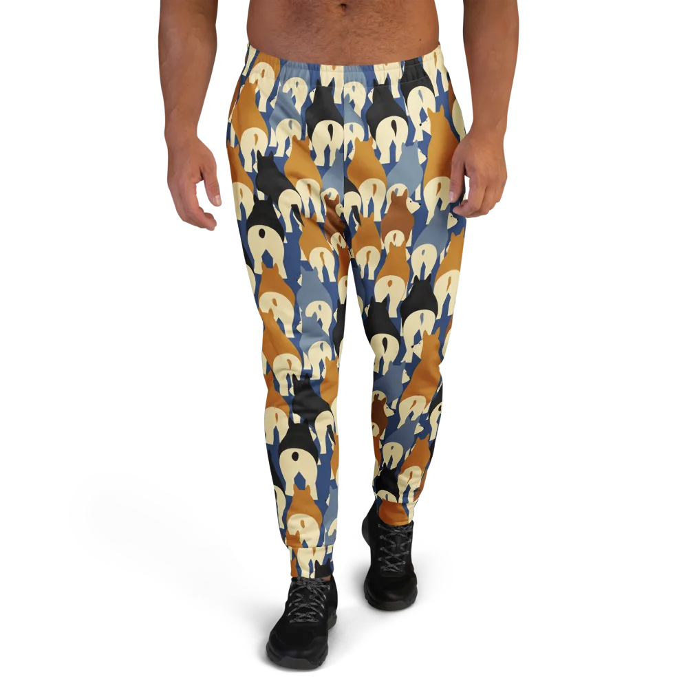 Cobalt Canine on Men's Joggers — Front