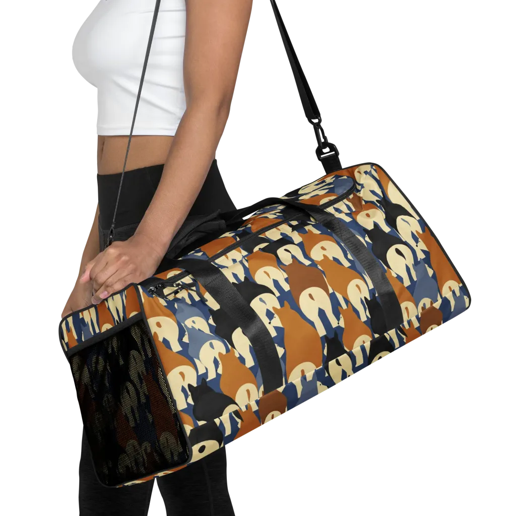 Cobalt Canine on Duffle Bag — Front