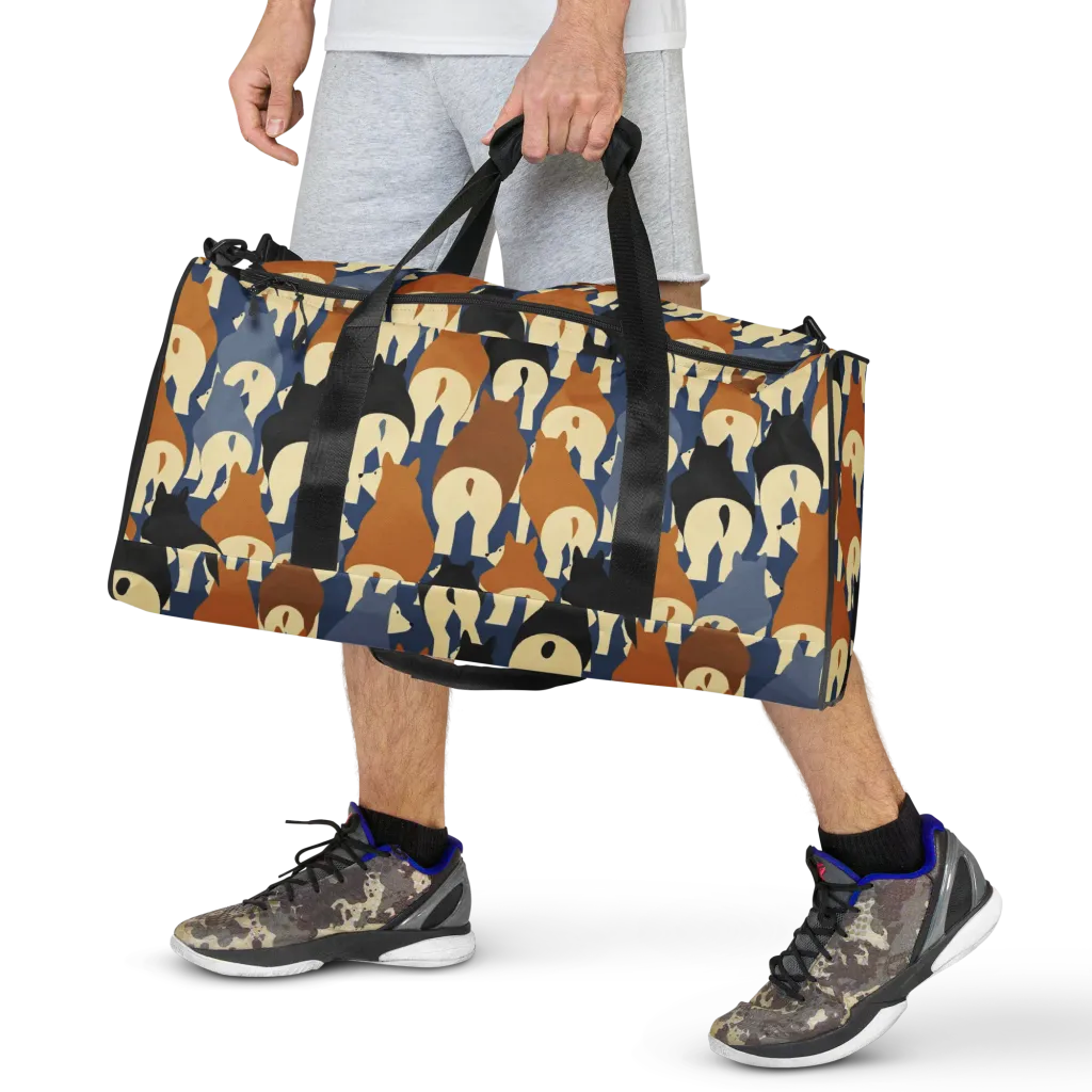 Cobalt Canine on Duffle Bag — Front