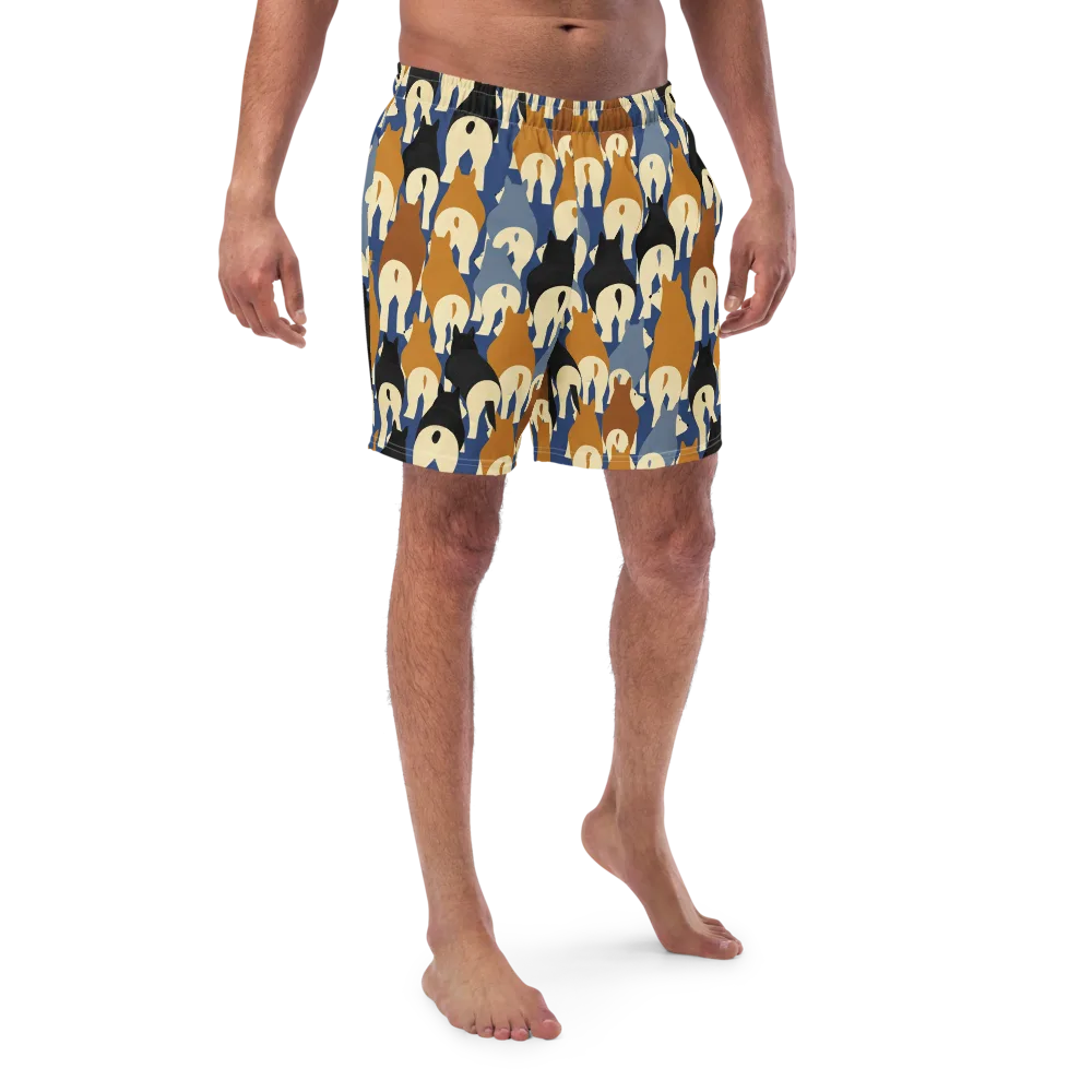 Cobalt Canine on Swim Trunks — Front