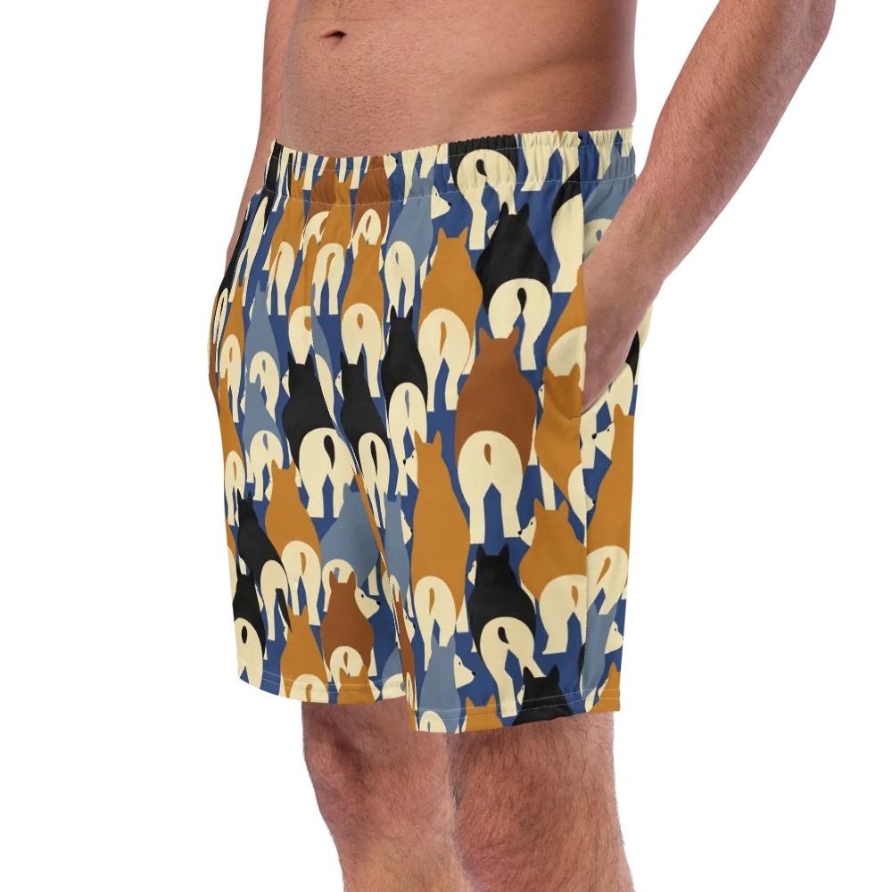 Cobalt Canine on Swim Trunks — Left Front
