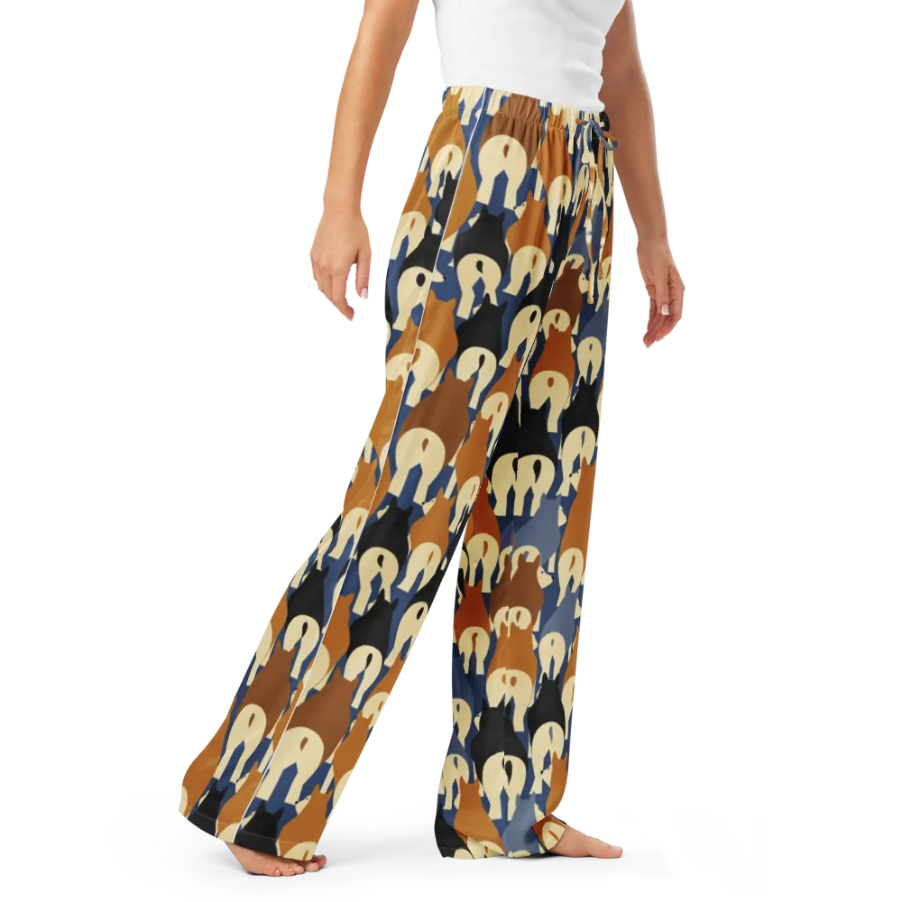 Cobalt Canine on Women's Pajama Pants — Right Front
